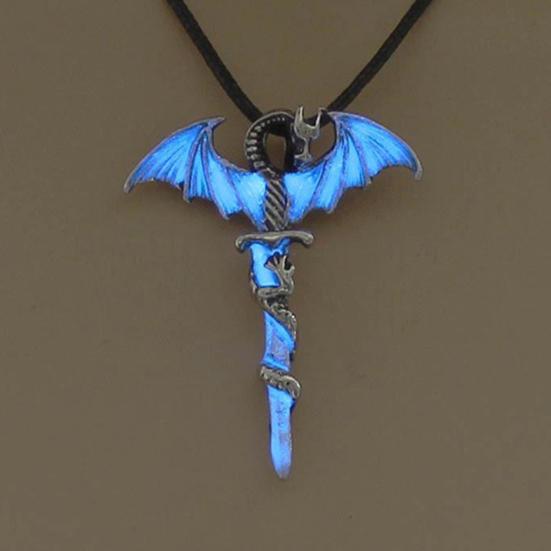 Винтажное светящееся в темноте ожерелье с подвеской в виде креста, светящиеся украшения на Хэллоуин