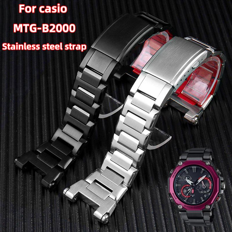 Металлический ремешок из нержавеющей стали MTG-B2000 для Casio G-Shock mtg-b2000 | Цельнометаллический ремешок | Дизайн «Нежить Птица» | Высококачественный ремешок