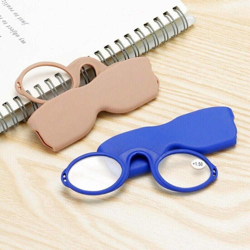 With Case Armless Silicone Nose Clip Portable Reading Glasses