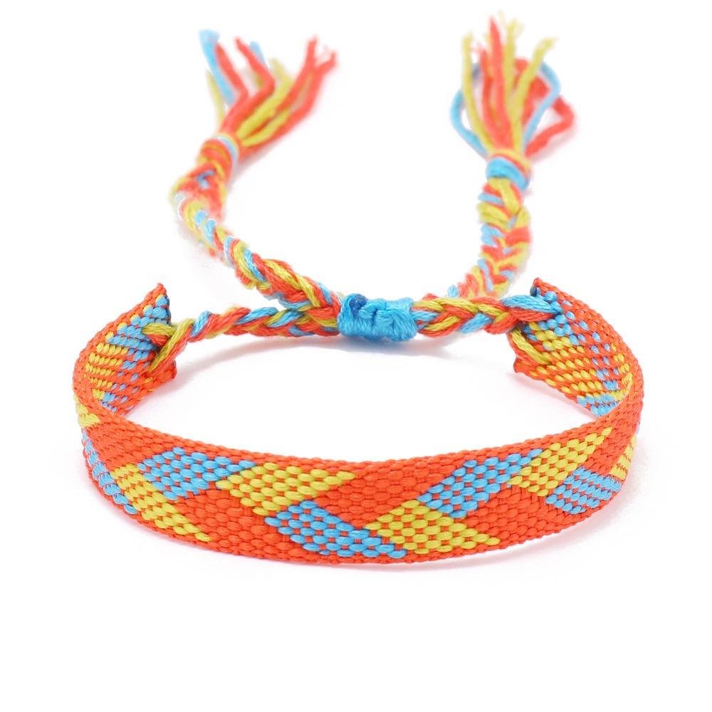 Браслет дружбы ручной работы для женщин в богемном стиле с красочной непальской кисточкой