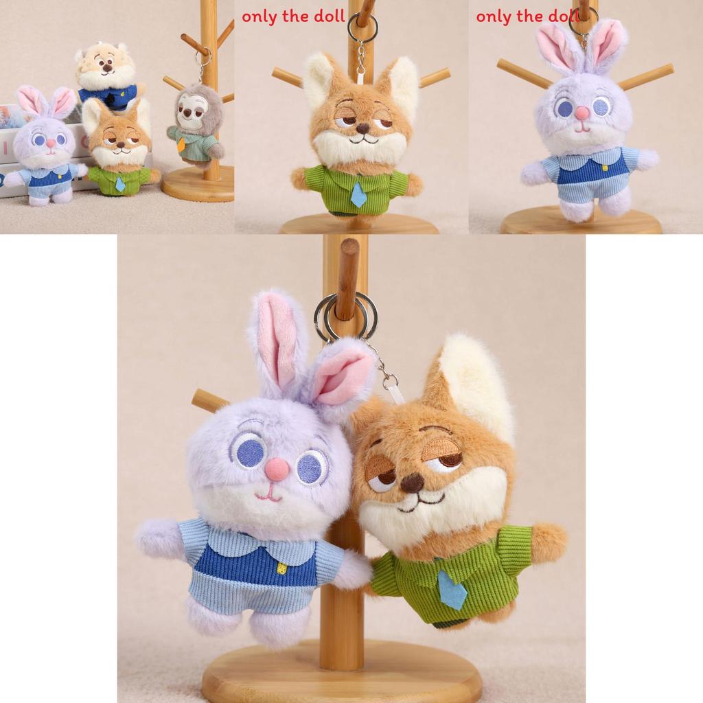Плюшевый брелок Ник и Джуди из Зверополиса, мягкая игрушка для девочек, украшение для сумки