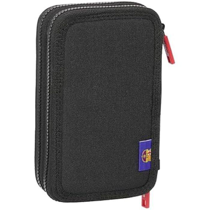 Trousse Scolaire - SAFTA - F.C. Barcelona - Noir - 29 Outils Inclus - Pratique et Résistante