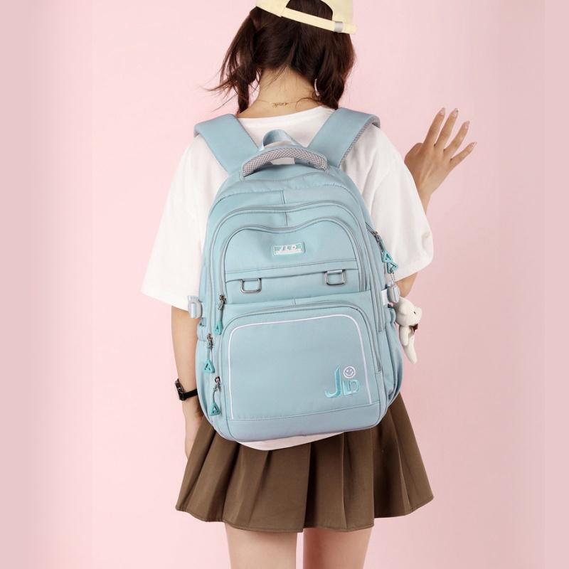 Двухслойные школьные ранцы большой вместимости для младших школьников, нейлоновые водонепроницаемые многофункциональные рюкзаки, свежая милая сумка для девочек средней школы