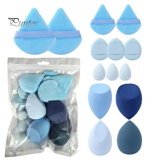 14Pcs/Set Powder Puff Makeup Sponge Kit Latex Free Foundation Blending Liquid Powder Cream Application Beauty Sponge Blender Women Makeup Tools