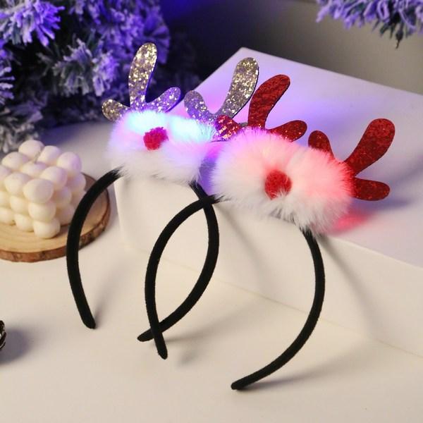 Christmas Headband Mix Collection, 08) LED Santa Hat..., 1 Set
