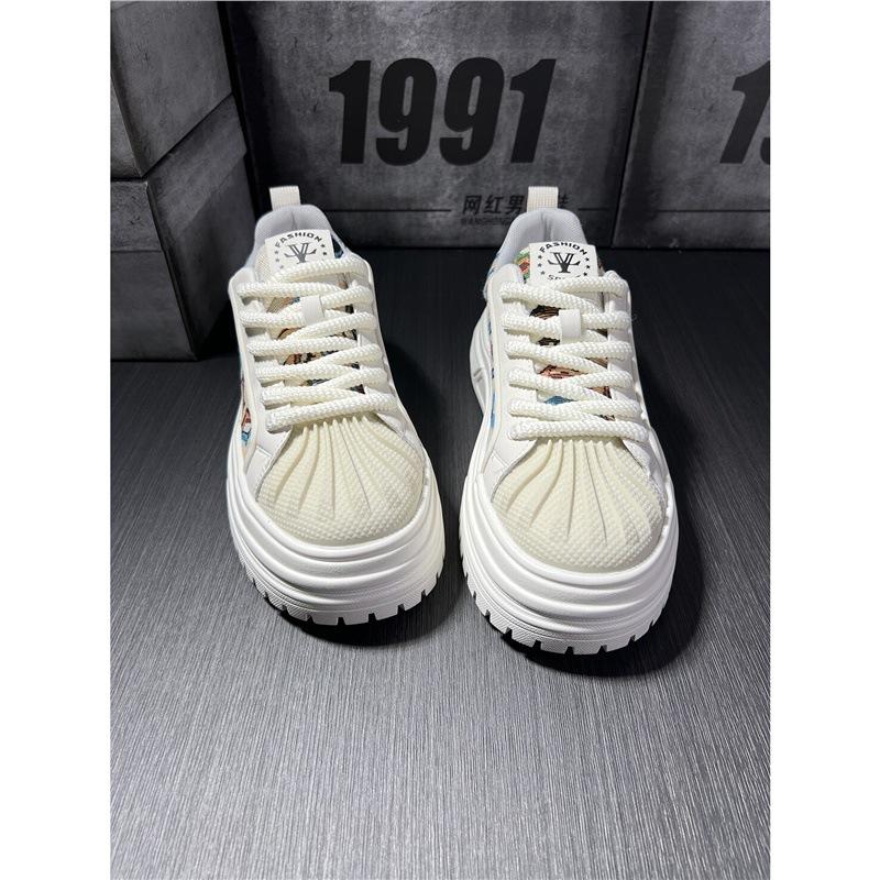 Shoes casual shoes light and comfortable soft sole leather surface breathable shell head board shoes dl