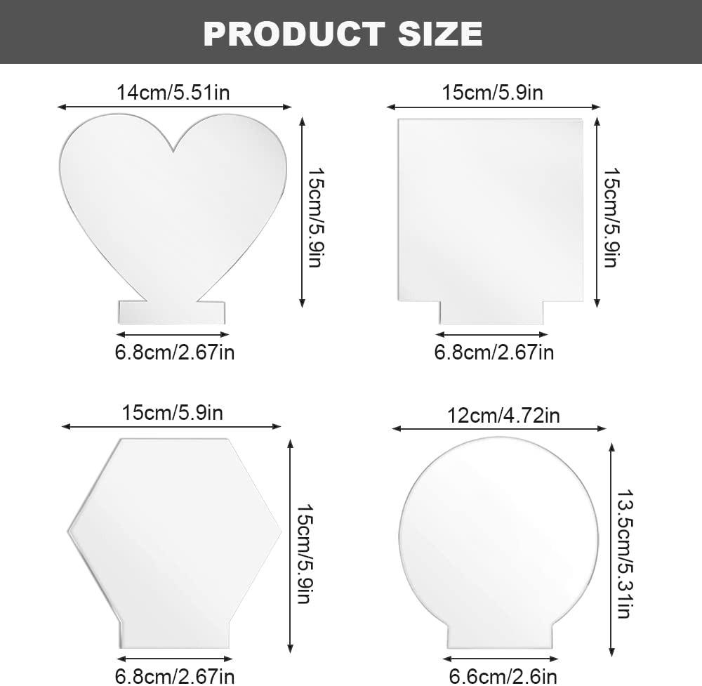 30/15/10/5 шт. Акриловая панель-вывеска, 2 мм прозрачный лист оргстекла, пустая пластина из плексигласа для светодиодной основы, проект DIY, поделка для дисплея