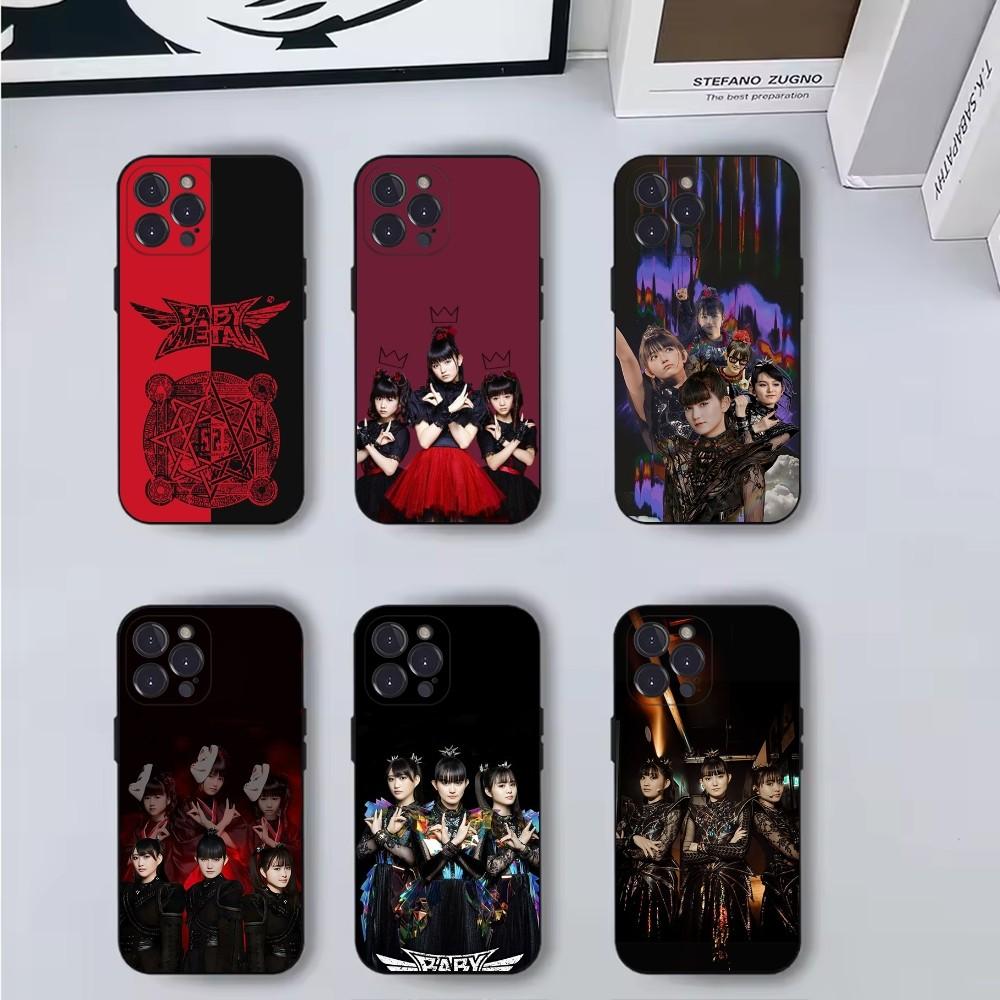 Чехол для телефона Babymetal Японский идол Чехол для телефона Для iPhone 16,15,14,13,12,11,Pro,X,XS,Max,XR,Plus,Mini Мягкий Черный Чехол