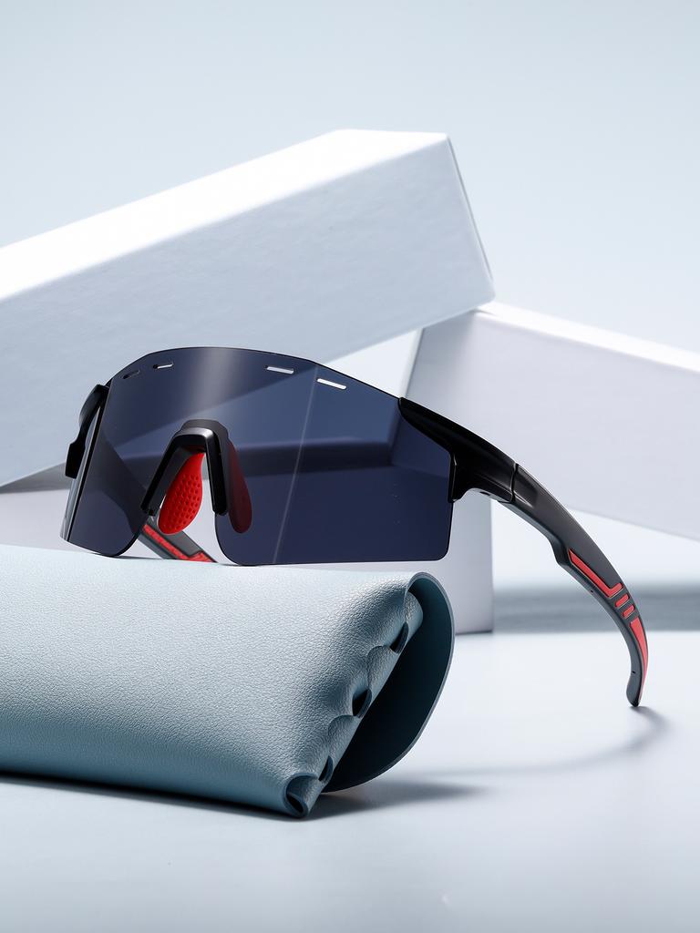 Солнцезащитные очки для велоспорта, меняющие цвет, для спорта на открытом воздухе, ветрозащитные очки, литьевые, нескользящие, с большой оправой 9061