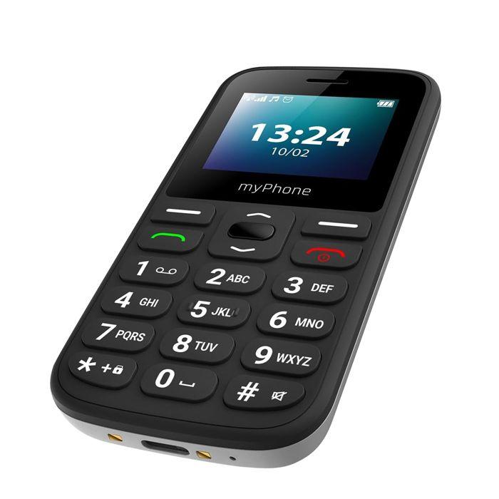 Téléphone Portable À Touches 4G Double SIM Bouton SOS Batterie 800 mAh myPhone Noir