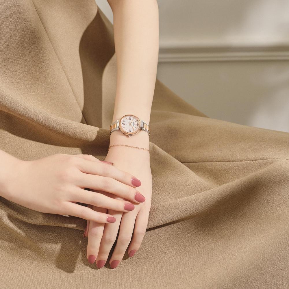 [Часы Seiko] Rukia Grow SSQW082 женские, серебро + розовое золото