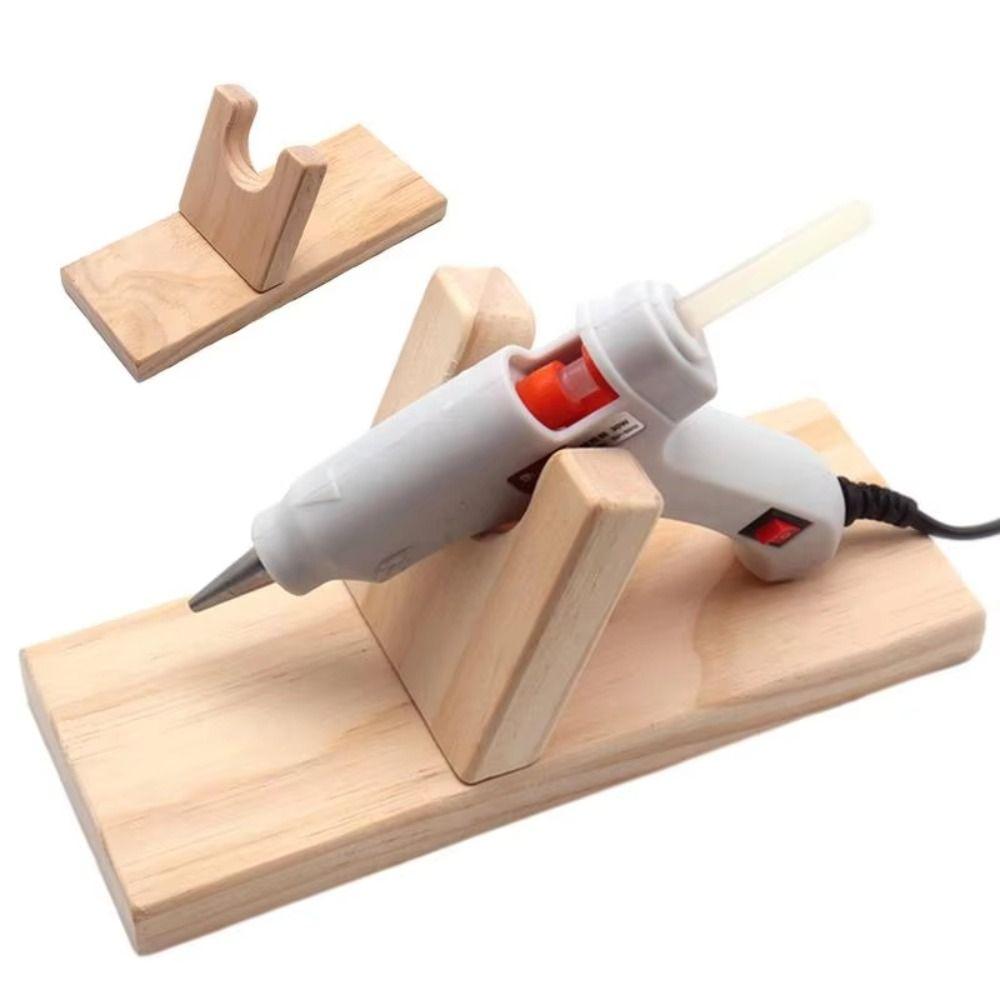 Wooden Hot Glue Holder DIY Hot Glue Support Stand Durable Craft Room Organizer