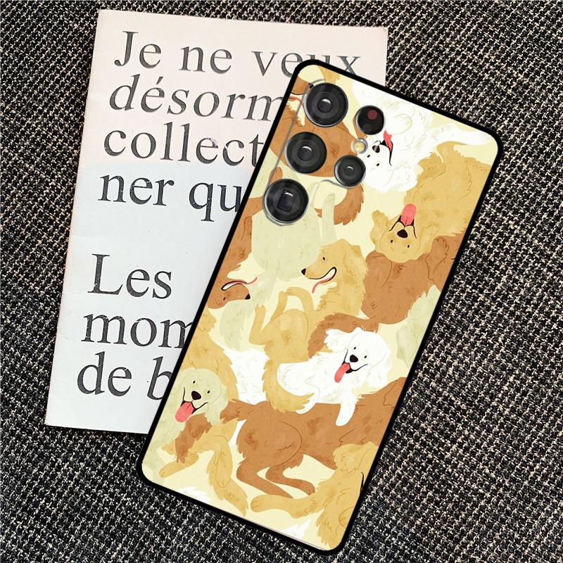 Golden Retriever Dog For Samsung Galaxy S24 S23 Ultra S22 S20 S21 FE S8 S9 S10 Note 10 Plus 20 Ultra Phone Case