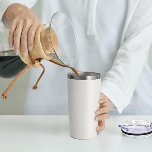 Livole Stainless Steel Tumbler, Vacuum Insulated, Keeps Cold or Hot, 600ml Capacity, Double Walled, with Lid, Spill-Proof, and Straw, Perfect as a Gif