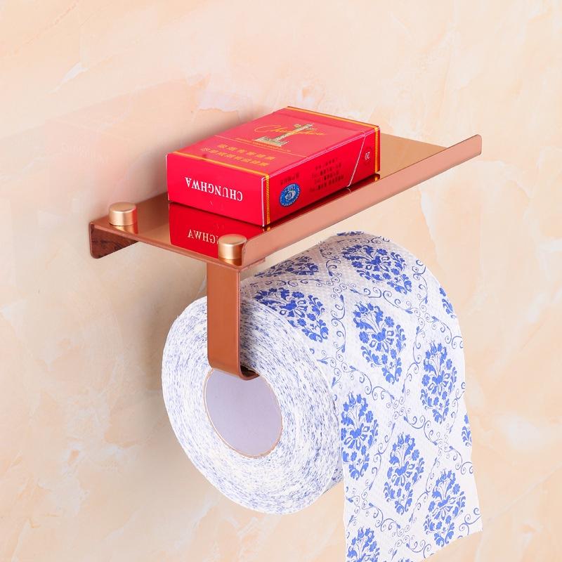 Stainless Steel Wall Mount Bathroom Toilet Paper Rolls Holder Tissue Shelf Organizer