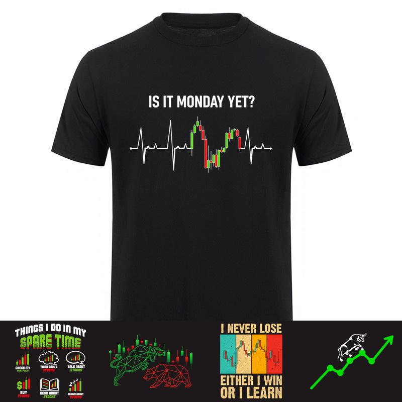 Stock Market T Shirt Funny Trading Graphic Tee Investor Trader Gift Finance Bull Bear Chart Print Casual Tshirts HJ164