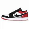 Air Jordan 1 Low Винтажные Баскетбольные Кроссовки Унисекс Черно-Красные IB8971-106(Команда181-)
