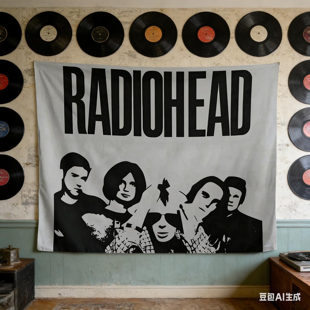 1 шт. Инди-рок Radiohead Гобелен 2D Полиэстер Настенный Декор Музыкальная Группа для Спальни Гостиной Подарок Любителю Музыки