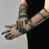 Casual Thin Mesh Lace Gloves Women S Black Silk Sexy Breathable Sunscreen