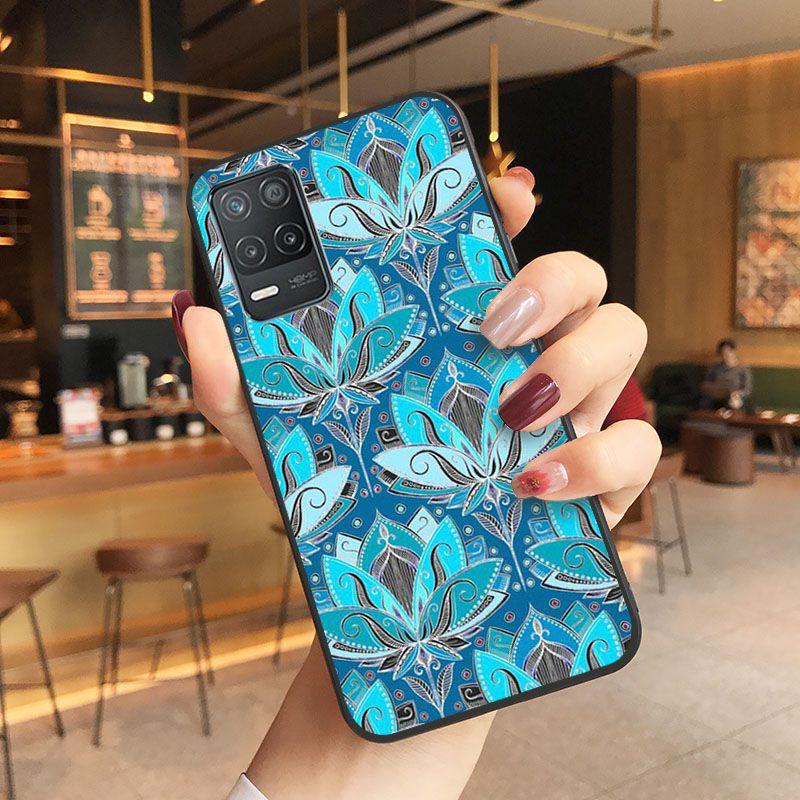 Мягкий чехол с цветами лотоса для oppo Realme 8Pro 6PRO 6i 7pro 9i 9pro C11 C21Y C21 C25Y C25S C3 Q3S XT, чехол