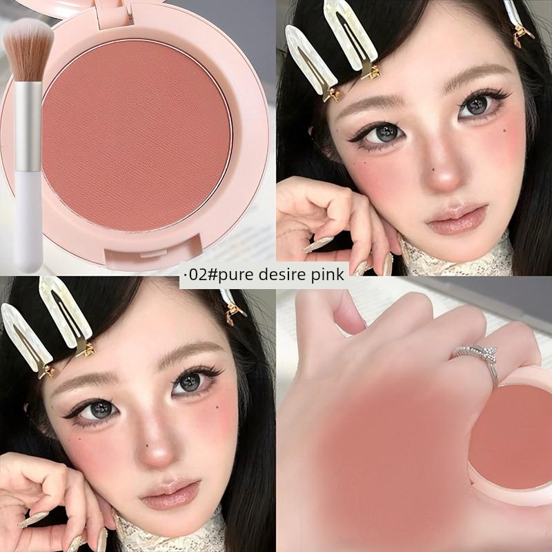 Gray Mist Rubber Powder! Single-Color Low-Saturation Gray Powder for Contouring, Expansion Color Blush for Women, Everyday Light Makeup