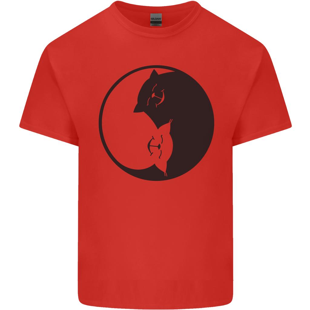 Yin Yang Cat Lover Funny Kitten Pet Unisexs Light Cotton TShirt
