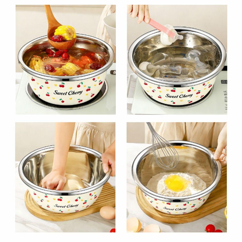 Stainless Steel Salad Bowl Set Prepping Stainless Steel Oil Can  Frying Oil Storage