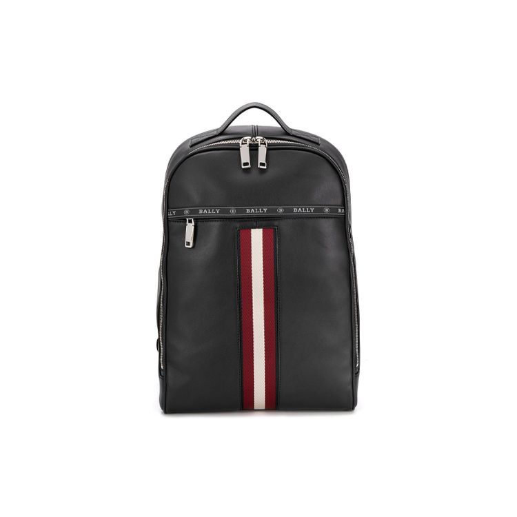 Bally Hassel Red And White Striped Business Zipper Laptop Backpack Men Backpack Black 6231723