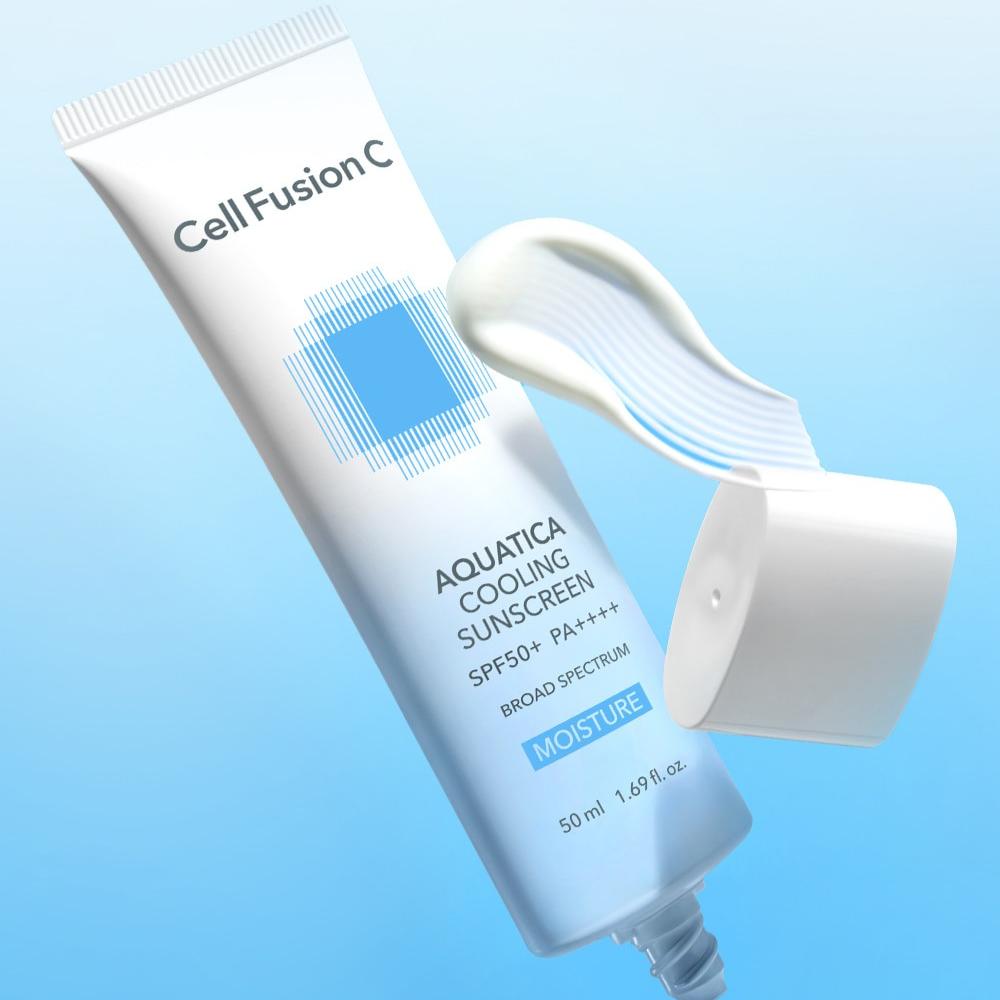 Охлаждающий солнцезащитный крем Cell Fusion C Aquatica SPF50+/PA++++ 50 мл