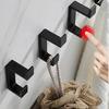 1 Set Wall Hook Heavy Duty Aluminum Wall Mount Storage Hooks Space-Saving Hangers for Clothes Coat Hat Towel