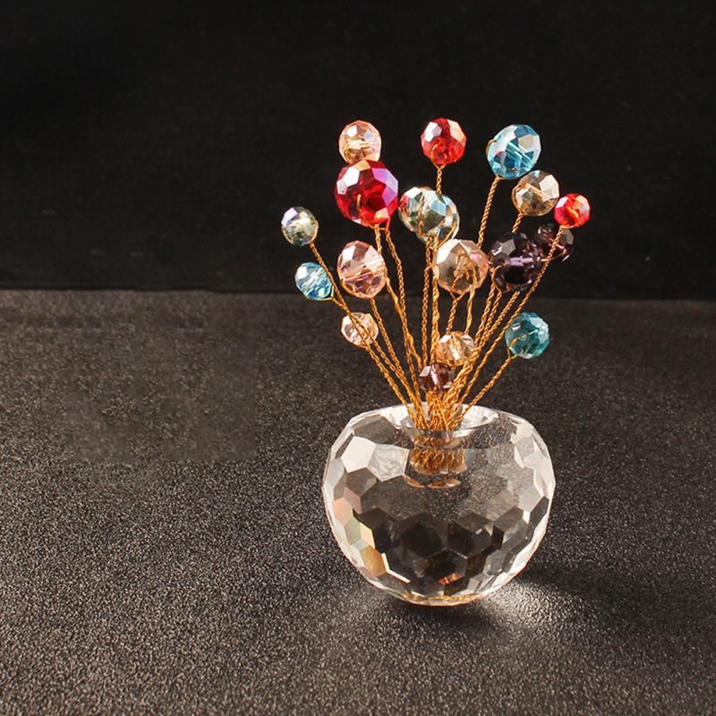 Lucky Fruit Crystal Автомобильный орнамент Красочные бусины Статуэтка Коллекция Домашнее украшение для интерьера