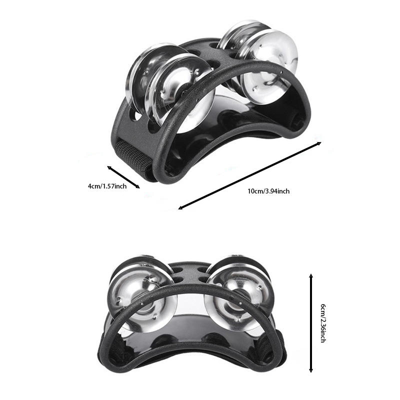 1шт ножной тамбурин ударный музыкальный инструмент колокольчик ручной барабан для тряски высококачественный барабанный аккомпанемент ножной колокольчик