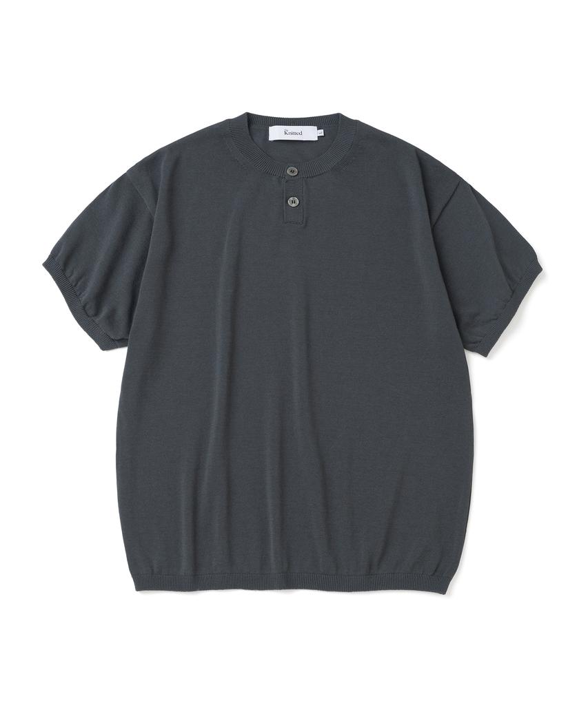 KNITTED Shellon Cooling Single Crop Knit_Henry Neck 5 Colors
