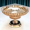 Europe Glass Plates Modern Simple Tall Fruit Plate Light Luxury Crystal Serving Plates Wedding Restaurant Ornaments Tableware