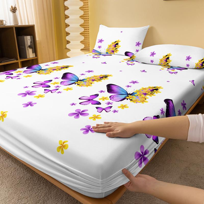 1 Piece Of Morning Dance Patterned Matte Bedsheet, Bedroom Printed Bedspread, Bedding (Excluding Pillowcases)