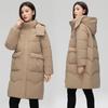 Down Cotton-padded Women's Medium and Long 2025 New Fashion Angola Red Thickened Winter Cotton-padded Women's Coat