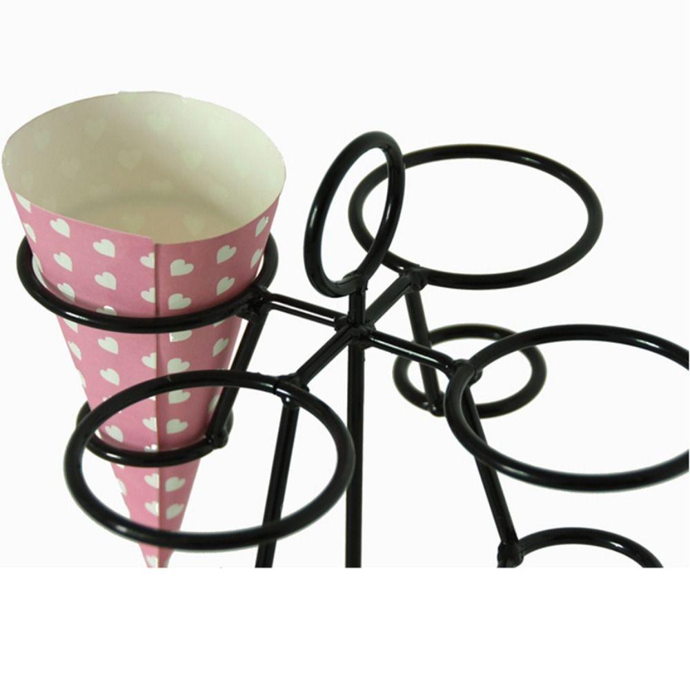 Wear-resistant Ice Cream Holder Iron Art Snow Cones Stand Rack Cupcake Cones Stand Rack Party Gift