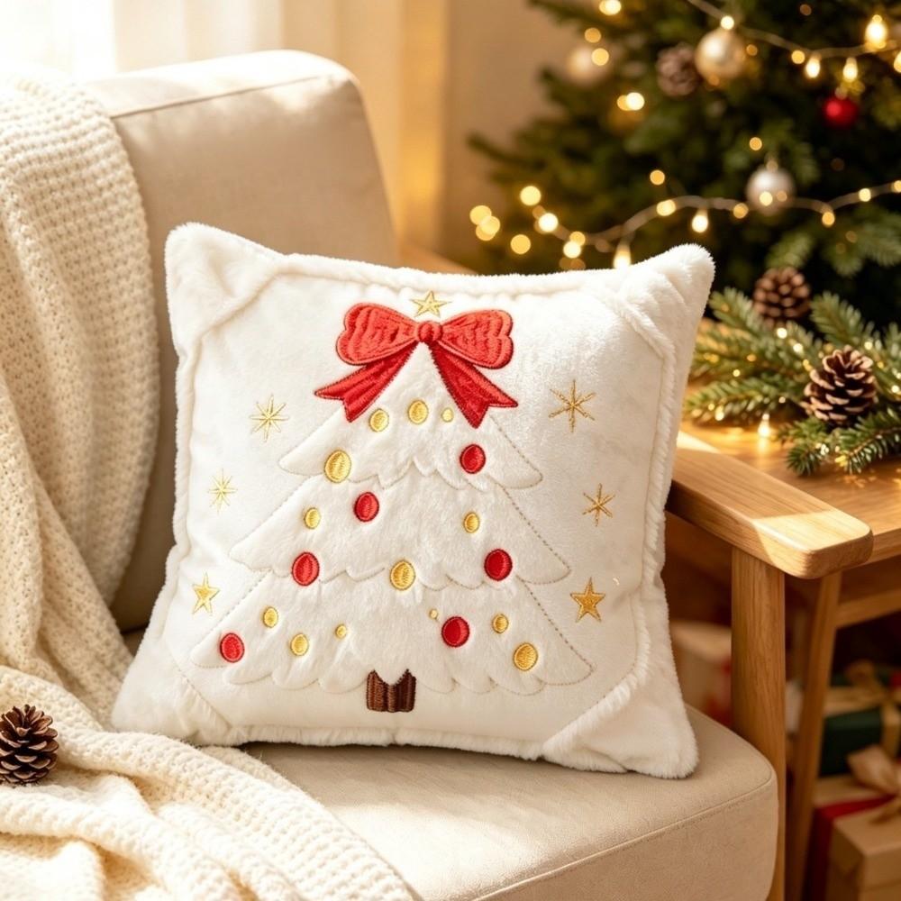 Santa Claus Throw Cushion Case Christmas Tree Xmas Tree Pillowslip Living Room Sofa