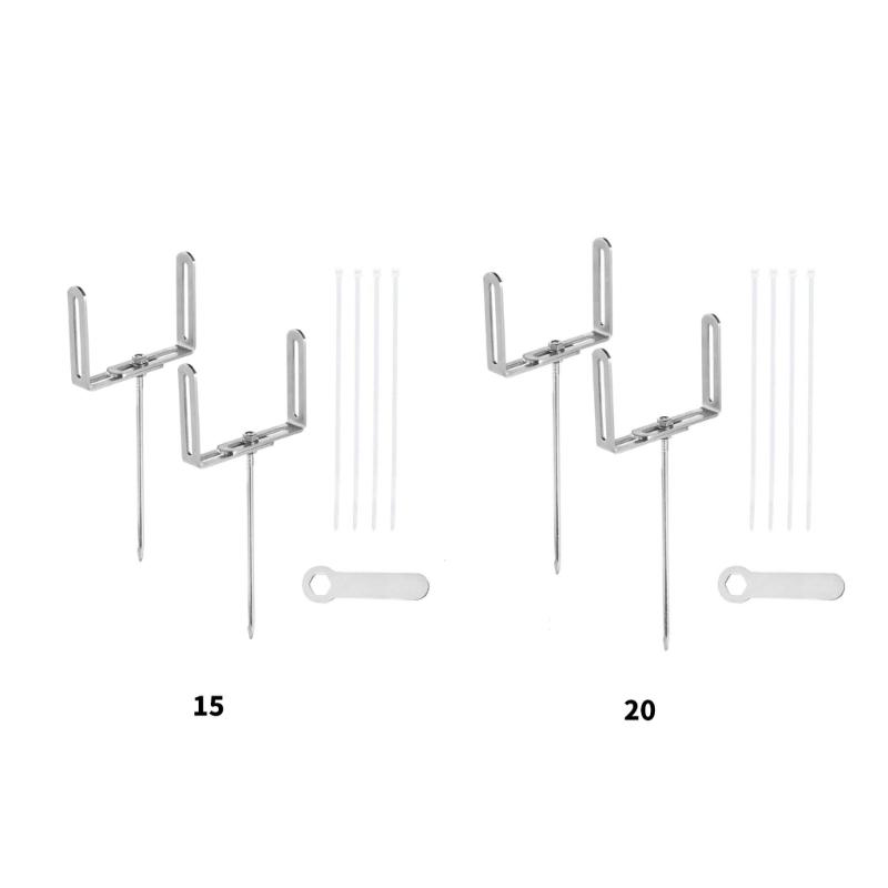 2Pcs Adjustable Gutter Extension Bracket Outdoor Rain Gutter Stake Extension Support RustProof Anchors For Pipe Support