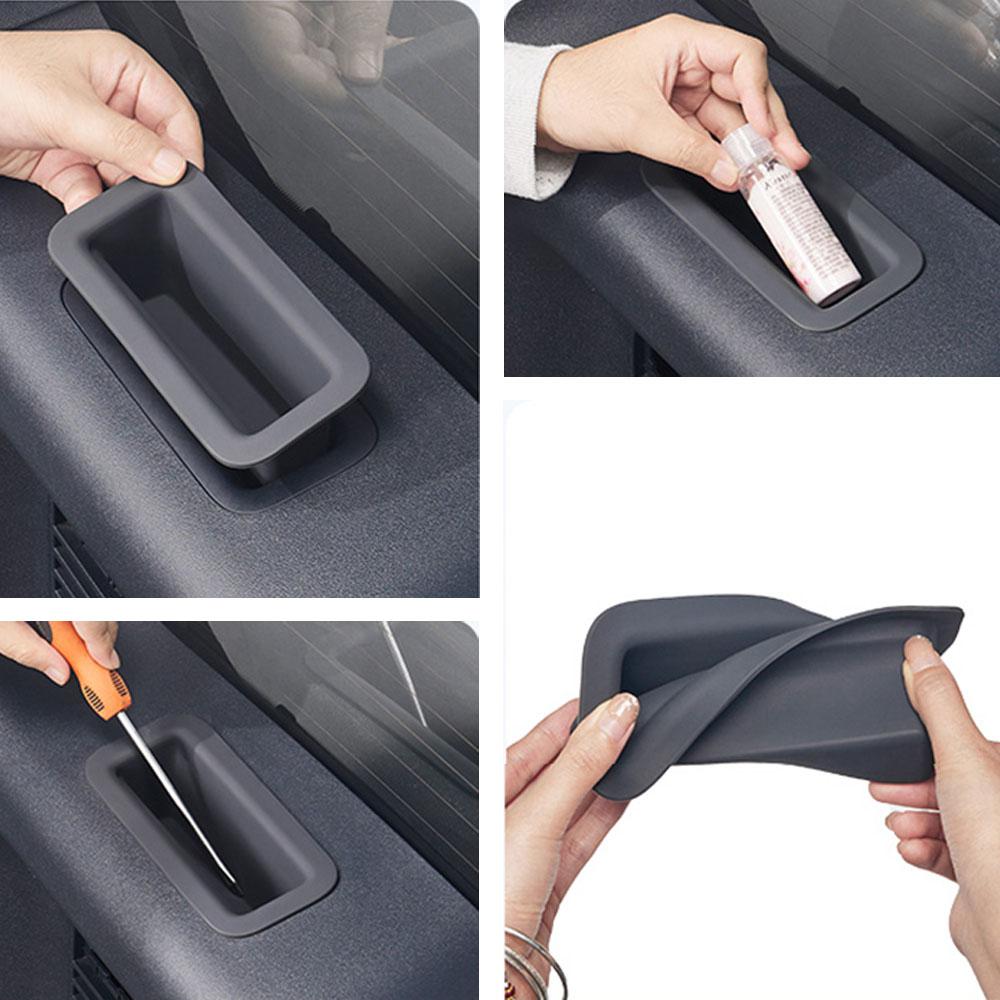 2 Pcs For BYD Leopard 5 Tailgate Silicone Storage Box Car Modification Accessories Original Car Color Storage Anti Scratch Pad