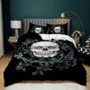 Постельное белье серии «Темная серия» с черепами, готический стиль, комплект с пододеяльником и наволочками, декор для комнаты подростков и взрослых, подарок на Хэллоуин