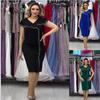 Women's Plus Size One-Shoulder Spaghetti Strap Bodycon Evening Dress