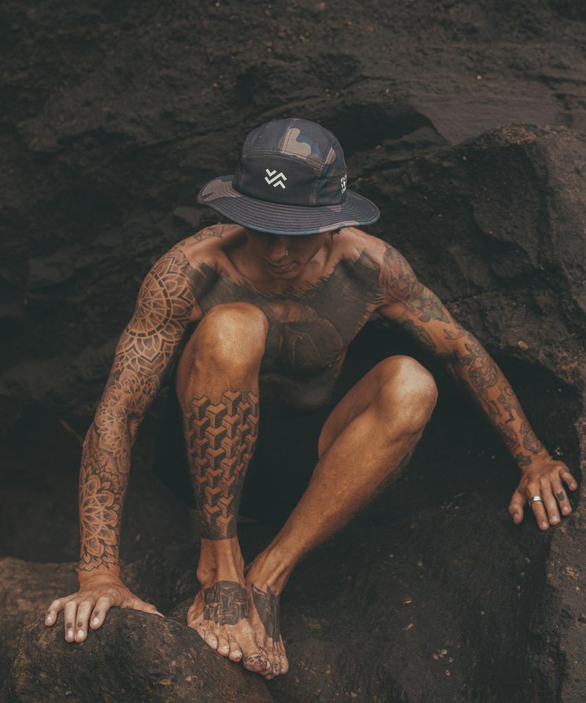 Bichiboikeomyu Шляпа для серфинга Surf Hat Ich Зеленый камуфляж