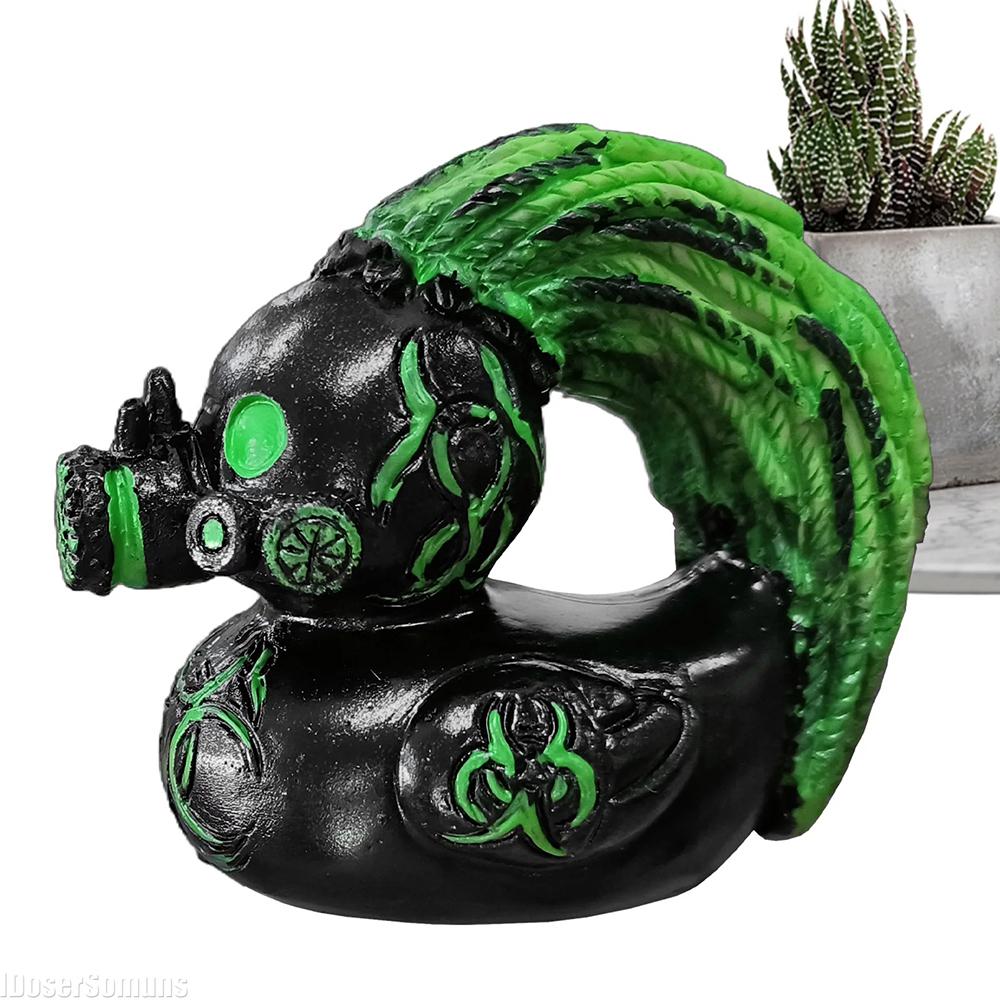 Утка-рокер, креативная статуэтка утки из смолы, скульптура утки, мультяшная крутая настольная фигурка животного, предметы ужасов для коллекционирования для домашнего декора