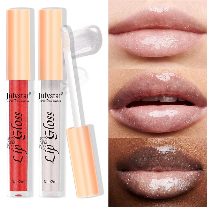 Makeup Lip 8 Color Pearl Lip Gloss Lip and Cheek Lipstick Easy Color Non-stick Cup Sexy Lip Glaze