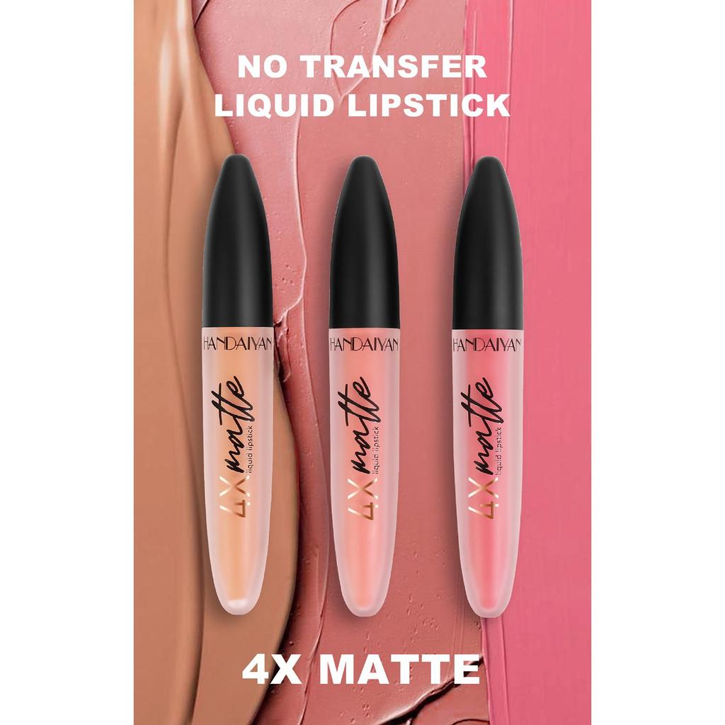HANDAIYAN Matte Waterproof Lip Gloss Sexy Lipgloss Liquid Lipstick Nude Pink Purple Makeup Long Lasting Tinted Lip Glaze