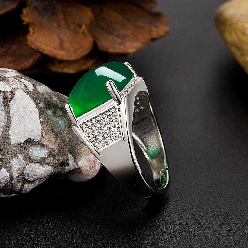 Sace Gems Классическое кольцо из медного сплава с цирконом, мужские ювелирные изделия, свадебный подарок, открытая вечеринка