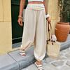 Женские эластичные брюки летние эластичные плиссированные брюки с высокой талией
