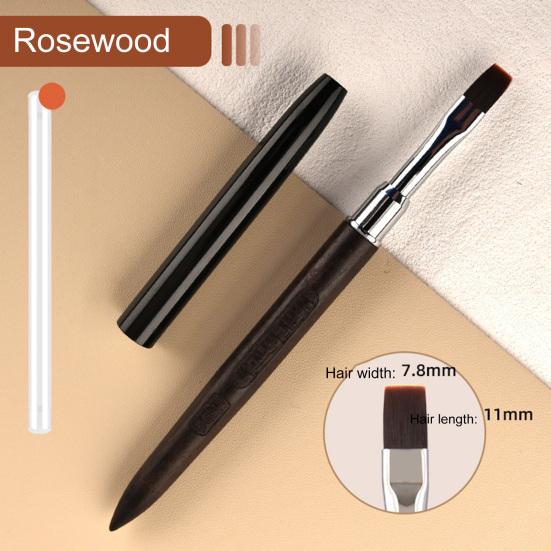 Кисть для ногтей Гибкая мягкая нейлоновая щетина Резной дизайн Деревянная ручка Маникюрный инструмент Многофункциональная квадратная круглая головка Кисть для фототерапии гелем для рисования