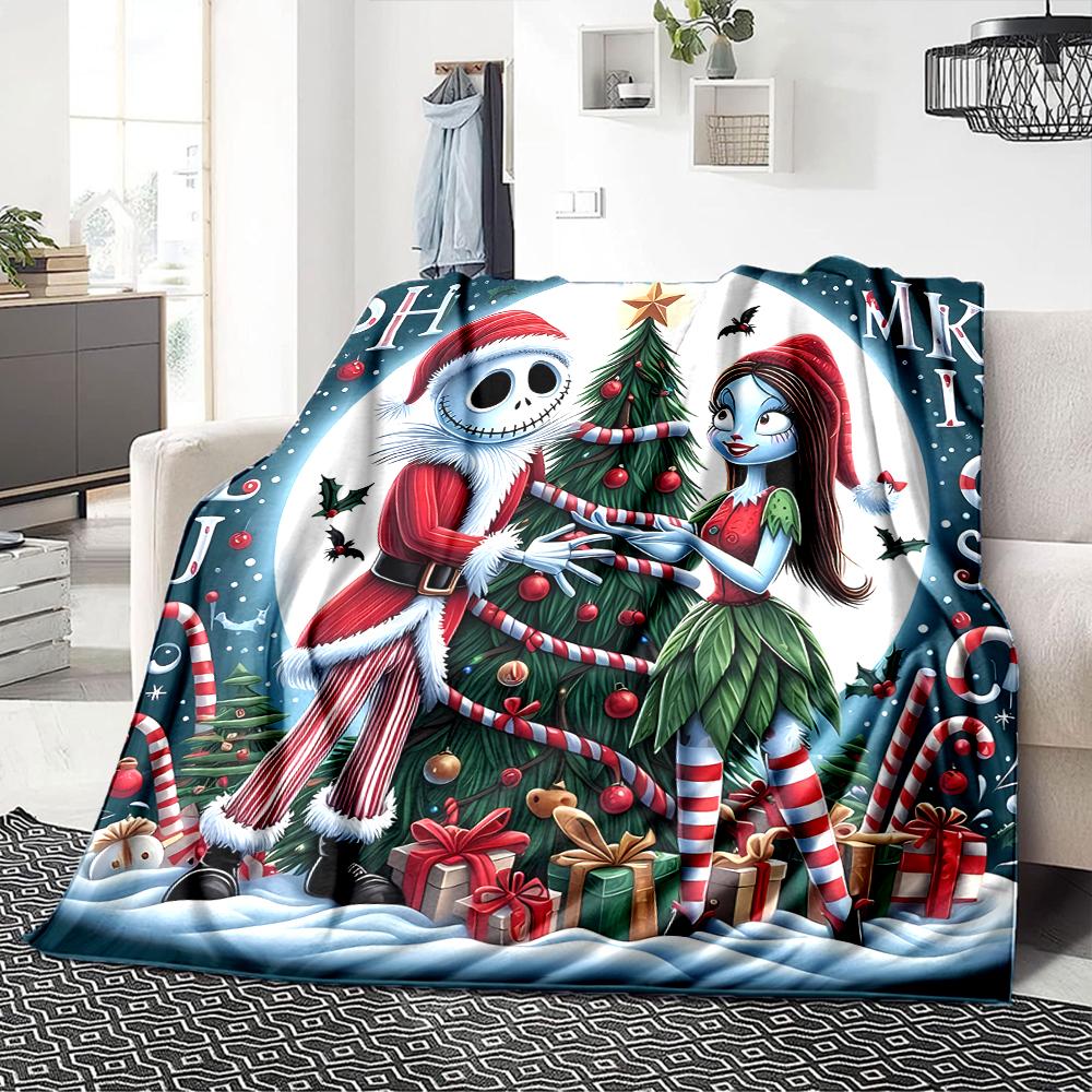 Christmas Moonlight Blanket Soft Throw Blanket For Home Bedroom Bed Sofa Travel Office Solid Christmas Blanket